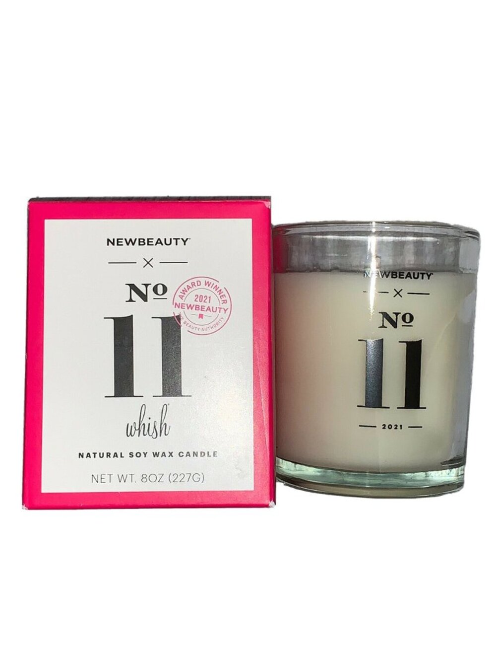 Whish x NewBeauty Soy Wax Candle 8 oz No 11 Natural Hand Poured New Beauty